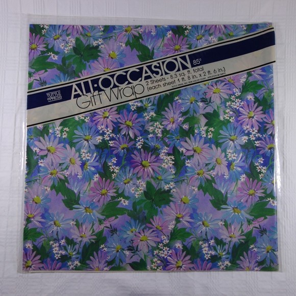 Tuttle Press All Occasion Gift Wrap Lot of 6 packs w/ 2 sheets 20x30 VTG NOS - Picture 11 of 14